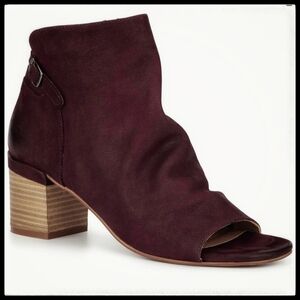 NWT Vintage Foundry Co. Sabrina Women's Booties Peep Toe Leather Heel Size 8